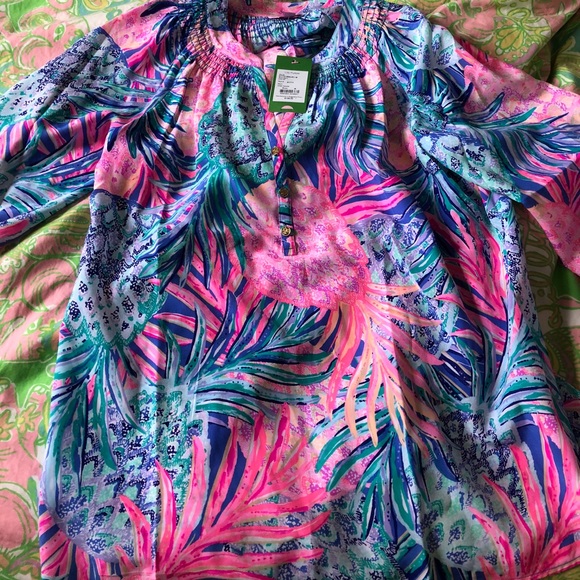 Lilly Pulitzer Tops - Tags Still On: Lilly Pulitzer Elsa Silk Top